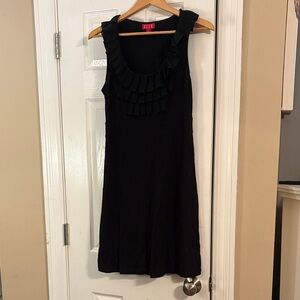 ELLE Ruffle Black Cocktail Dress